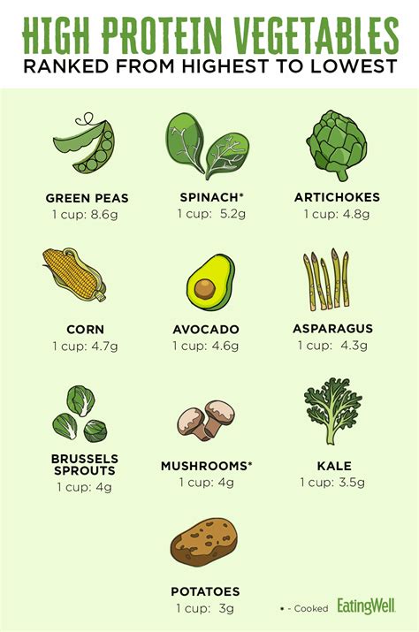 What vegetables have highest protein?